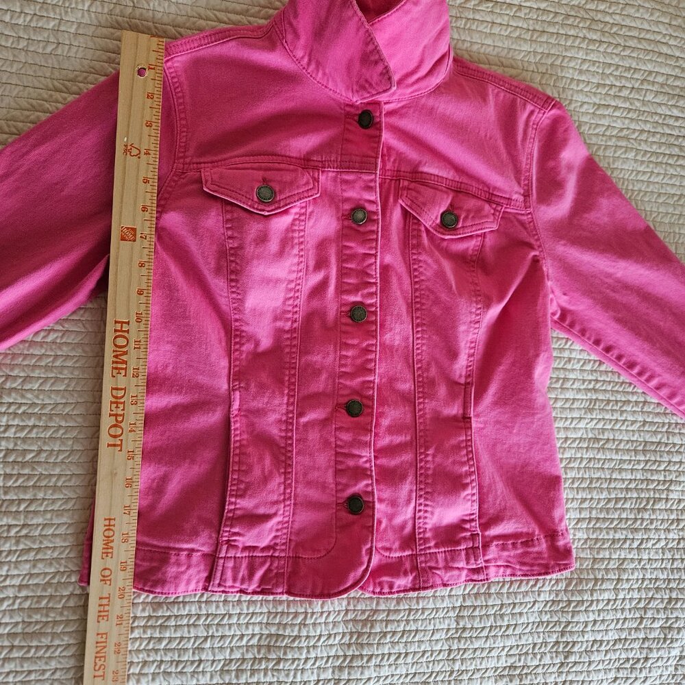 Women's Pink Jean Jacket - Size S - Picture 9 of 16